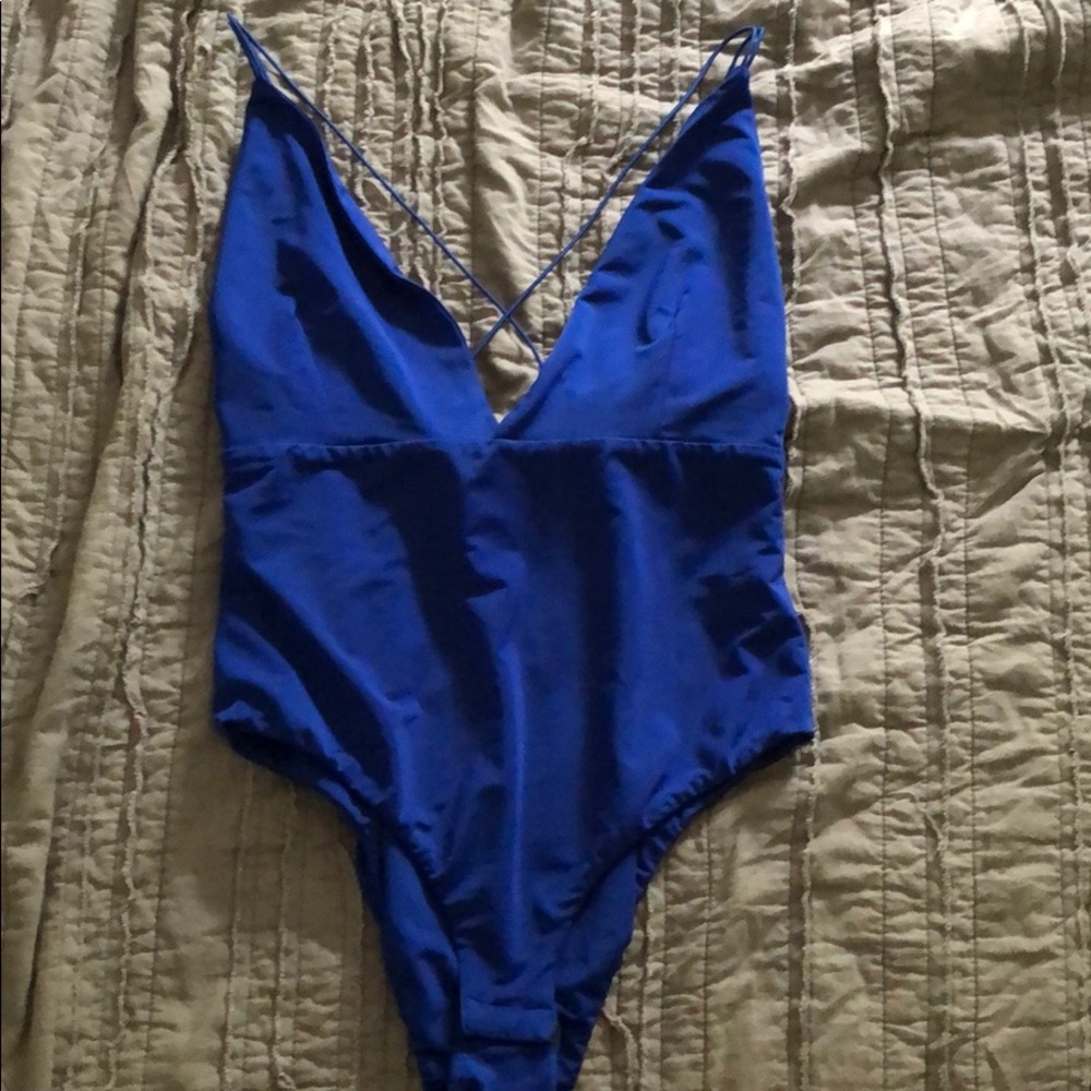 Sexy blue bodysuit!